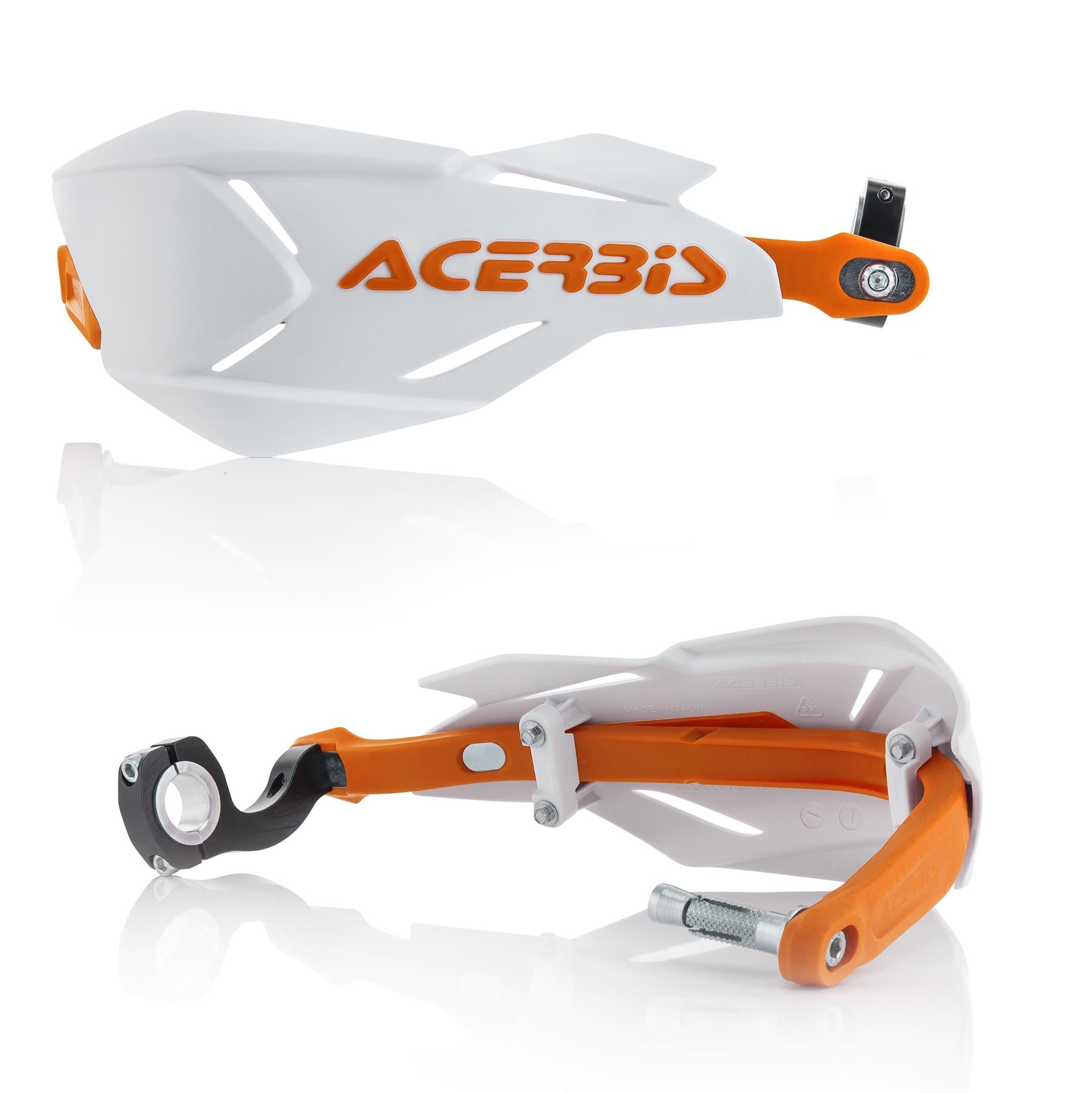 Acerbis X-Factory White Orange Handguards Husqvarna FE 501 S 2022 - 2024